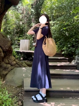 「アイテム（ワンピース/ドレス）」を使った、318さん（レディース・170cm）の夏コーディネート