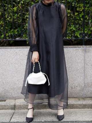 Acka sheer over one-piece ブラック Acka.（エーシーケーエー）sheer over one-piece（ブラック/2