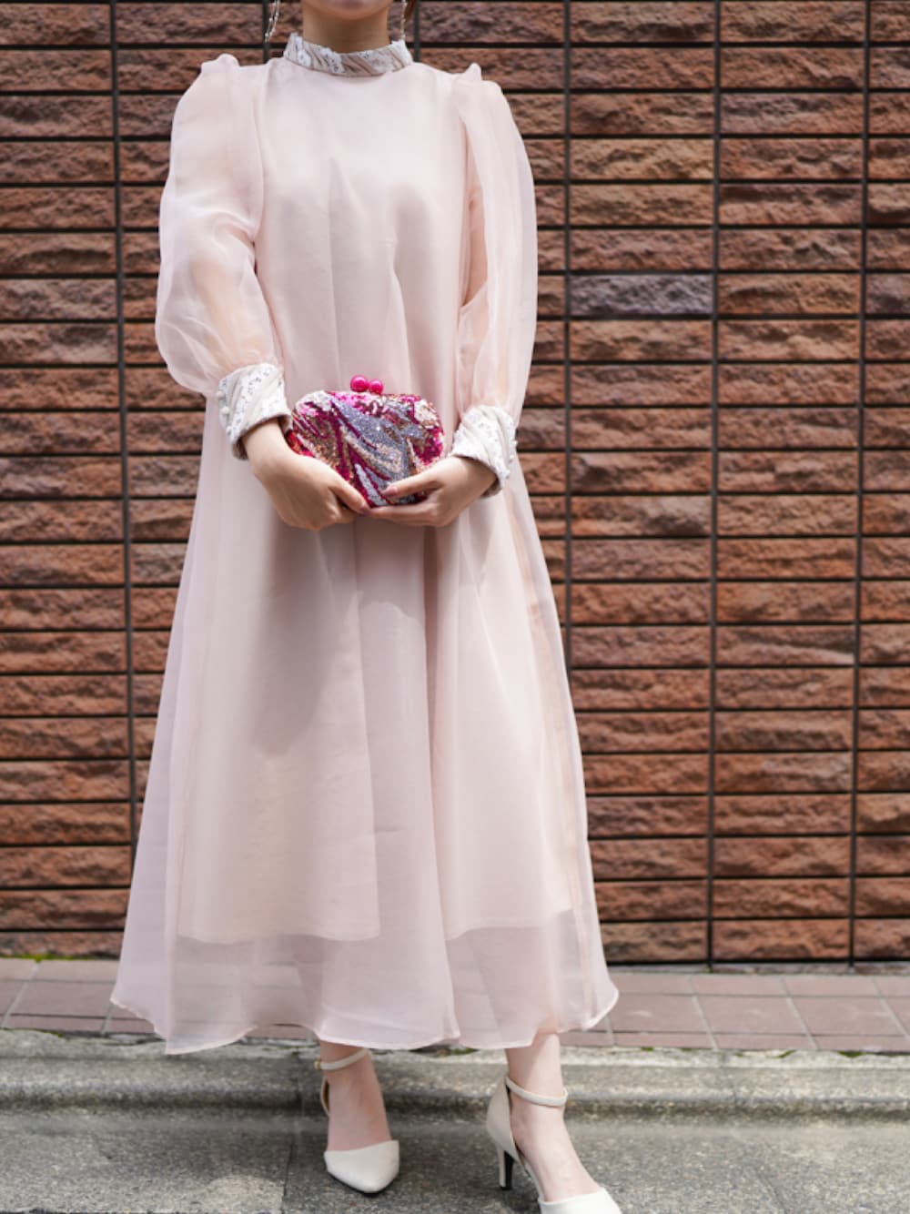 【Acka】【正規品】ドレープワンピース　ベージュ　size2 Acka】【正規品】ドレープワンピース ベージュ size2 drape one