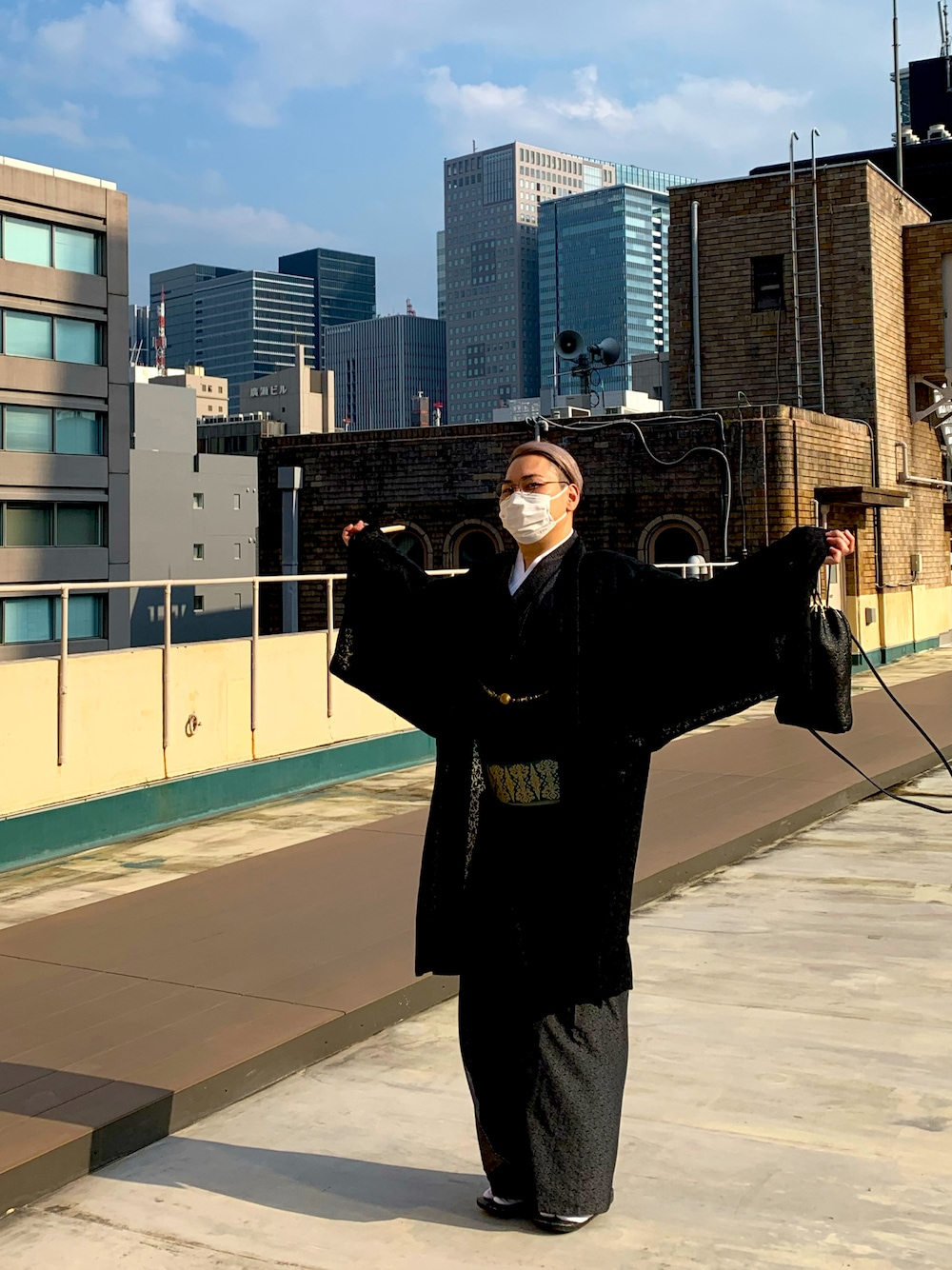 「結婚式、着物、着物男子」｜「ROBE JAPONICAのアイテム（その他、ブラック系）」を使った、じゅんさん（メンズ・176cm）の秋コーディネートの1枚目の写真