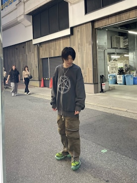 「アイテム（スウェット）」を使った、サカタダイチさん（メンズ・174cm・20代）の秋コーディネート