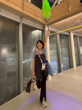 「アイテム（キャミソール）」を使った、YURIEさん（レディース・153cm）の秋コーディネート