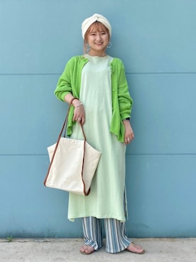 「Right-on（ライトオン）のアイテム（ワンピース/ドレス）」を使った、shihoさん（レディース・158cm）の春コーディネート
