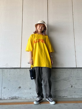 「BEN DAVIS（ベンデイビス）のアイテム（パンツ）」を使った、shihoさん（レディース・158cm）の春コーディネート