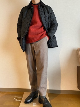 「FUDGE」｜「アイテム（ブルゾン）」を使った、でん。さん（メンズ・165cm）の冬コーディネート