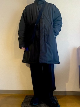 「BAYFLOW（ベイフロー）のアイテム（モッズコート）」を使った、でん。さん（メンズ・165cm）の冬コーディネート