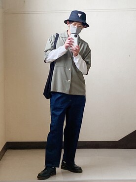 「Guess（ゲス）のアイテム（帽子）」を使った、すずきもんちっちさん（メンズ・175cm）の夏コーディネート