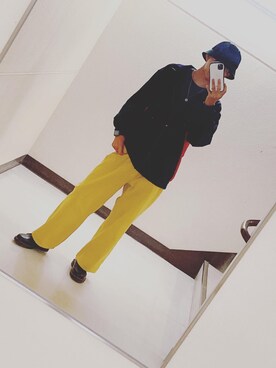 「Rodeo Crowns（ロデオクラウンズ）のアイテム（帽子）」を使った、すずきもんちっちさん（メンズ・175cm）の春コーディネート