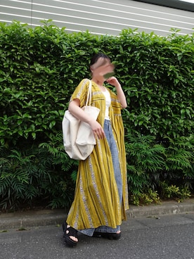 「CORNERS（コーナーズ）のアイテム（タンクトップ）」を使った、yuminyさん（レディース・162cm）の春コーディネート