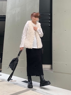 「corners」｜「アイテム（その他アウター）」を使った、yuminyさん（レディース・162cm）の秋コーディネート