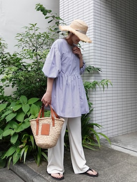 「CORNERS（コーナーズ）のアイテム」を使った、yuminyさん（レディース・162cm）の夏コーディネート