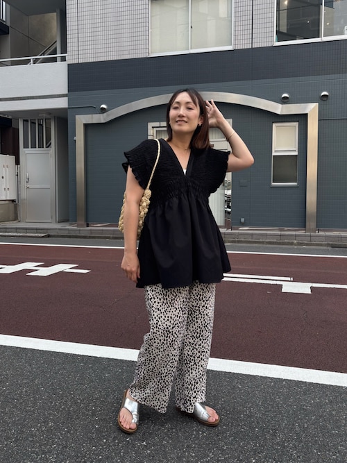 シャーリングチュニック【セットアップ可能】
