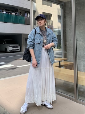 「corners」｜「アイテム（デニムジャケット）」を使った、yuminyさん（レディース・162cm）の春コーディネート