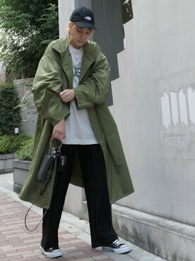 「corners」｜「アイテム（ミリタリージャケット）」を使った、yuminyさん（レディース・162cm）の秋コーディネート