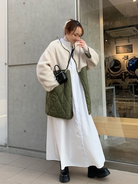 「CORNERS（コーナーズ）のアイテム（ジャケット/アウター）」を使った、yuminyさん（レディース・162cm）の冬コーディネート