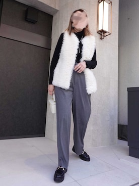 「corners」｜「アイテム（その他アウター）」を使った、yuminyさん（レディース・162cm）の冬コーディネート