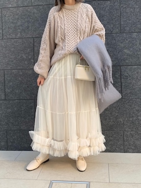 「マフラー」｜yuminyさん（レディース・162cm）の冬コーディネート