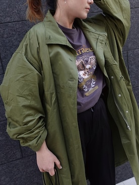 「corners」｜「アイテム（ミリタリージャケット）」を使った、yuminyさん（レディース・162cm）の冬コーディネート