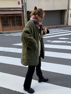 「CORNERS（コーナーズ）のアイテム（ジャケット/アウター）」を使った、yuminyさん（レディース・162cm）の冬コーディネート