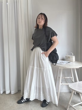 「CORNERS by KR（コーナーズバイケーアール）のアイテム」を使った、yuminyさん（レディース・163cm）の夏コーディネート