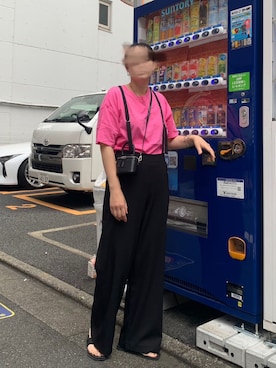 「Tシャツコーデ」｜「アイテム（サロペット/オーバーオール）」を使った、yuminyさん（レディース・162cm）の夏コーディネート