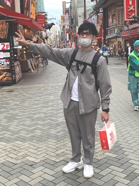 「Ray-Ban（レイバン）のRay-Ban / Wayfarer CLR（メガネ）」を使った、とつさん（メンズ・178cm）の冬コーディネート