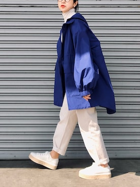 「moment+」｜「アイテム（ジャケット/アウター）」を使った、Mitsukoさん（レディース・156cm）の春コーディネート