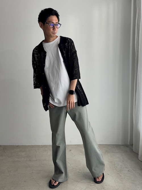 WEGO/メッシュニットBIGシャツ