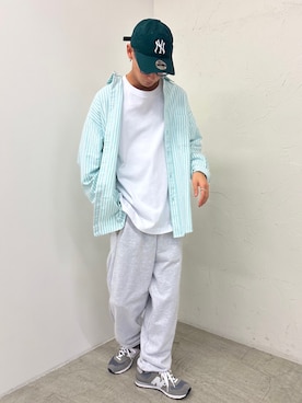 「WEGO（ウィゴー）のアイテム（スウェットパンツ）」を使った、渡辺康二さん（メンズ・167cm）の冬コーディネート