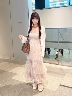 「アイテム（ワンピース/ドレス）」を使った、さえさん（レディース・155cm）の夏コーディネート