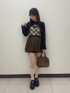 「MAJESTIC LEGON（マジェスティックレゴン）のアイテム」を使った、さえさん（レディース・155cm）の秋コーディネート
