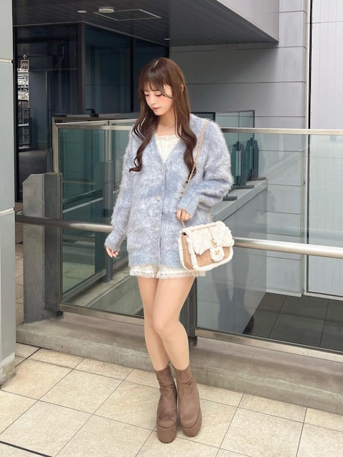 セール】キラメキシャギーミディカーディガン（カーディガン/ボレロ