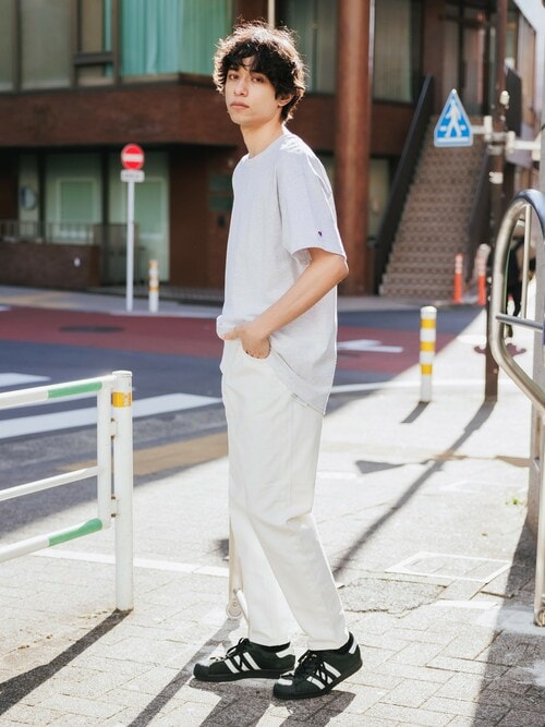 Champion/チャンピオン コットン ワッペン Tシャツ 無地T トップス