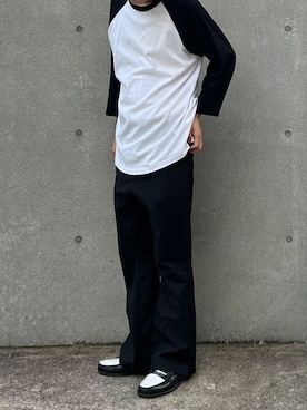 「ラグランTシャツ」｜Tomo大さん（メンズ・175cm）の夏コーディネート