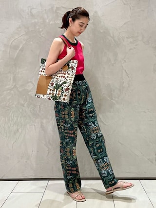 □CABaN コットンブロード パレルモプリントイージーパンツを使った