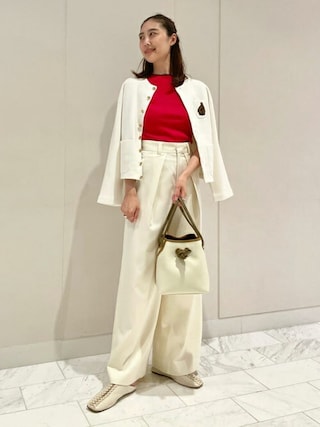 caban（キャバン）の「□コットンカシミヤ エンブレムクルーネック