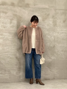「BEARDSLEY」｜「アイテム（ノーカラーコート）」を使った、hira051さん（レディース・158cm）の夏コーディネート