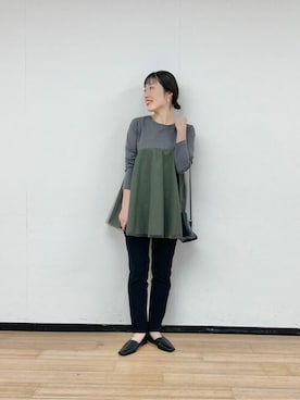 「BEARDSLEY」｜「アイテム（パンプス）」を使った、hira051さん（レディース・158cm）の秋コーディネート