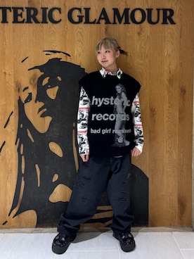「HYSTERIC GLAMOUR（ヒステリックグラマー）のアイテム（ベスト）」を使った、pyoko120さん（レディース・156cm）の秋コーディネート