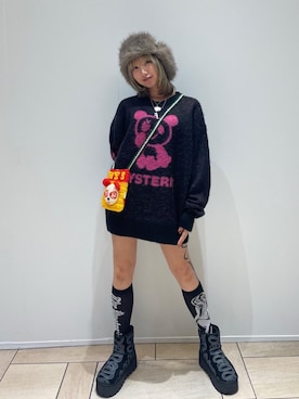 「HYSTERIC GLAMOUR（ヒステリックグラマー）のアイテム（バッグ）」を使った、pyoko120さん（レディース・156cm）の秋コーディネート