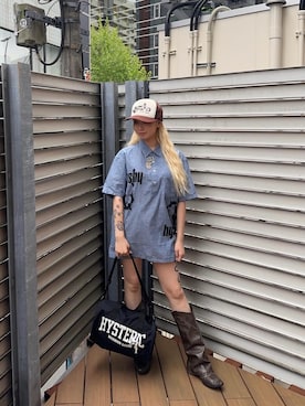 「アイテム（ドラムバッグ）」を使った、pyoko120さん（レディース・156cm）の春コーディネート