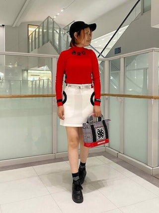 【美品】アルチビオ　ゴルフ　セットアップ　半袖シャツ　スカート　ブラック　40 20241031104644517_500.jpg