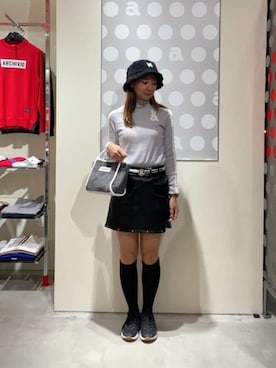 「エンジョイゴルフ」｜BIKI JAPAN スタッフコーデさん（レディース・163cm）の秋コーディネート