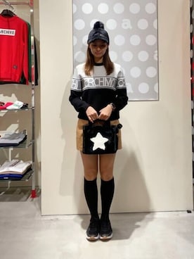 「エンジョイゴルフ」｜BIKI JAPAN スタッフコーデさん（レディース・163cm）の秋コーディネート