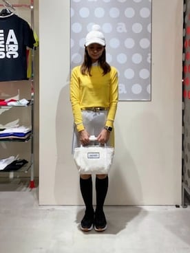 「エンジョイゴルフ」｜BIKI JAPAN スタッフコーデさん（レディース・163cm）の秋コーディネート