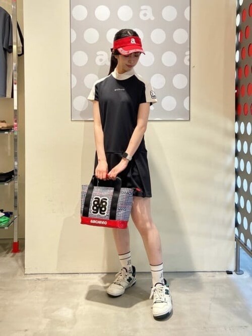 【美品】アルチビオ ゴルフ セットアップ 半袖シャツ スカート ブラック 40 20241031104644517_500.jpg