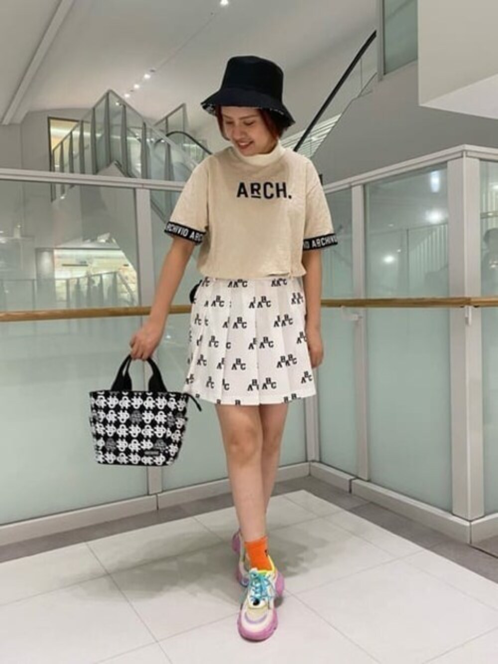 archivio（アルチビオ）の「<LADIES>モノグラム柄プリーツ