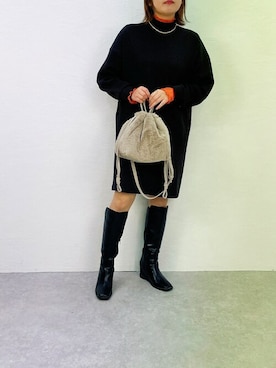 「スエット」｜「アイテム（ブーツ）」を使った、sakaiさん（レディース・161cm）の秋コーディネート