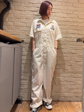 ヒステリックグラマー　サロペット　オーバーオール　S size HYSTERIC GLAMOUR（ヒステリックグラマー）の「USED加工デニムオ-バー