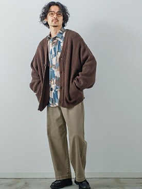 「improves（インプローブス）のアイテム（スラックス）」を使った、improves_officialさん（メンズ・175cm）の冬コーディネート